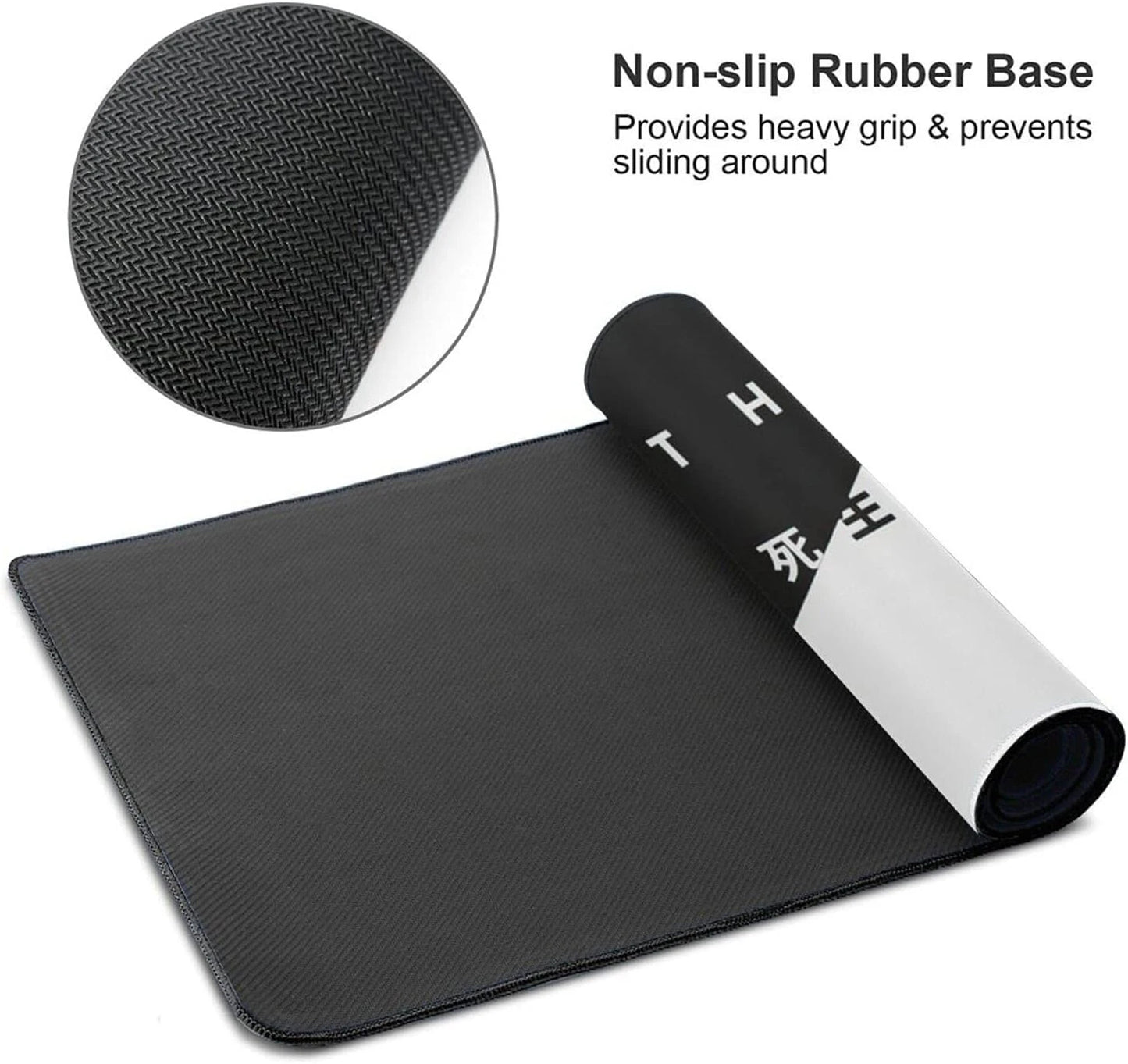Black and White Cherry Blossom Gaming Mouse Pad
