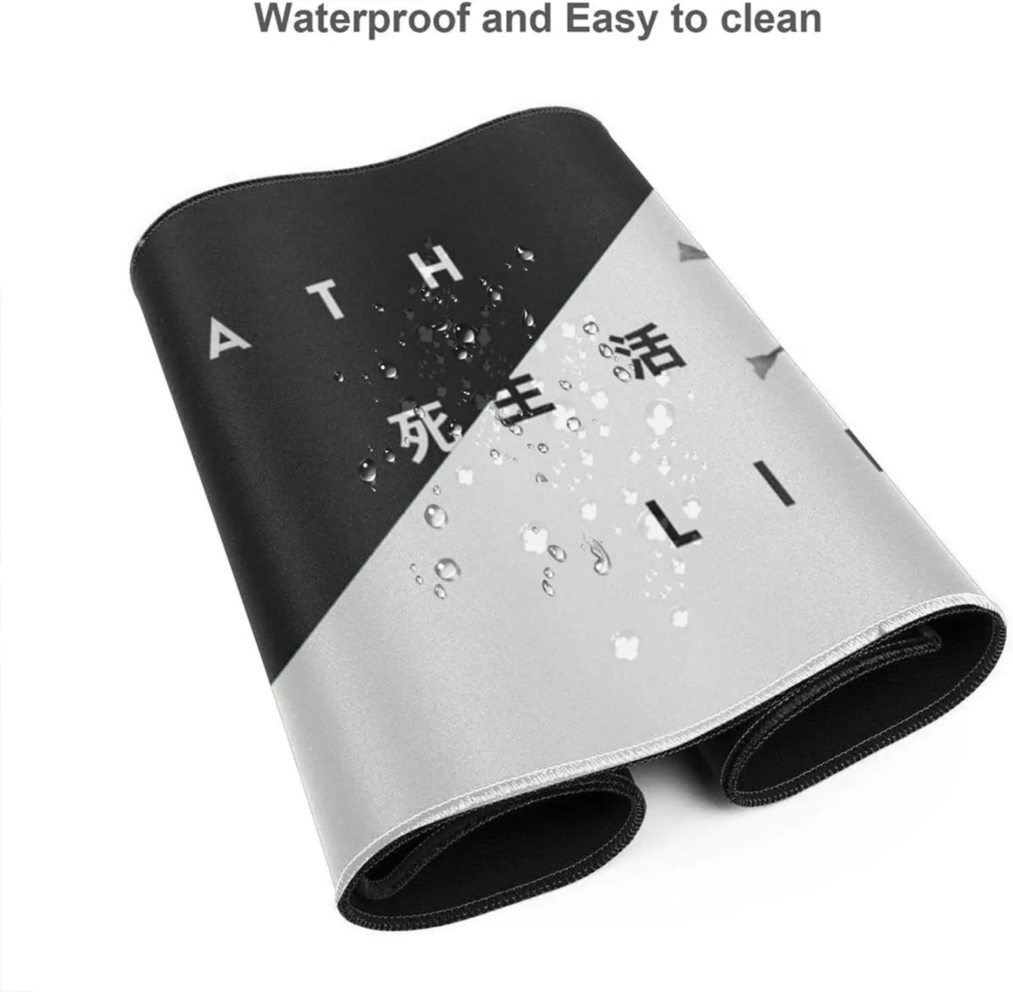 Black and White Cherry Blossom Gaming Mouse Pad