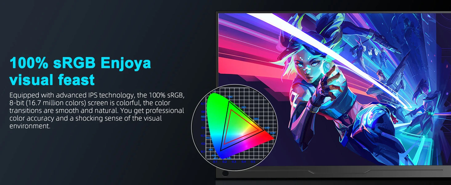 UPERFECT 17.3 Inch 2K 144Hz Portable Monitor