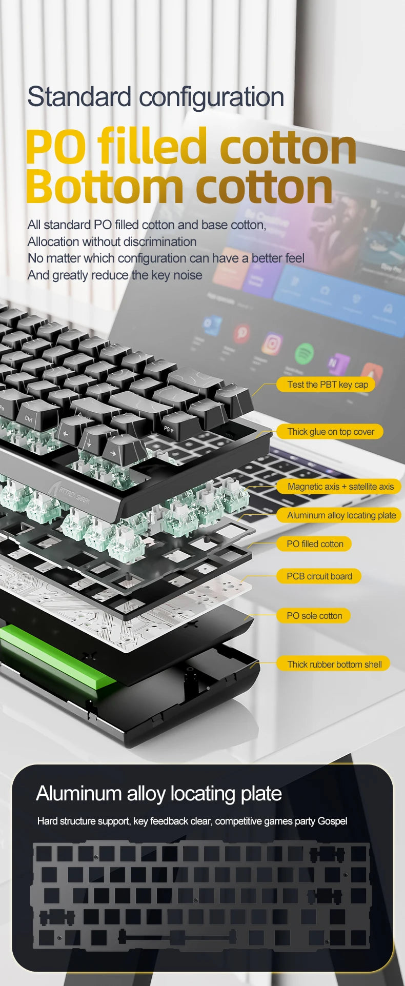 ATTACK SHARK and FREEWOLF Magnetic Keyboard