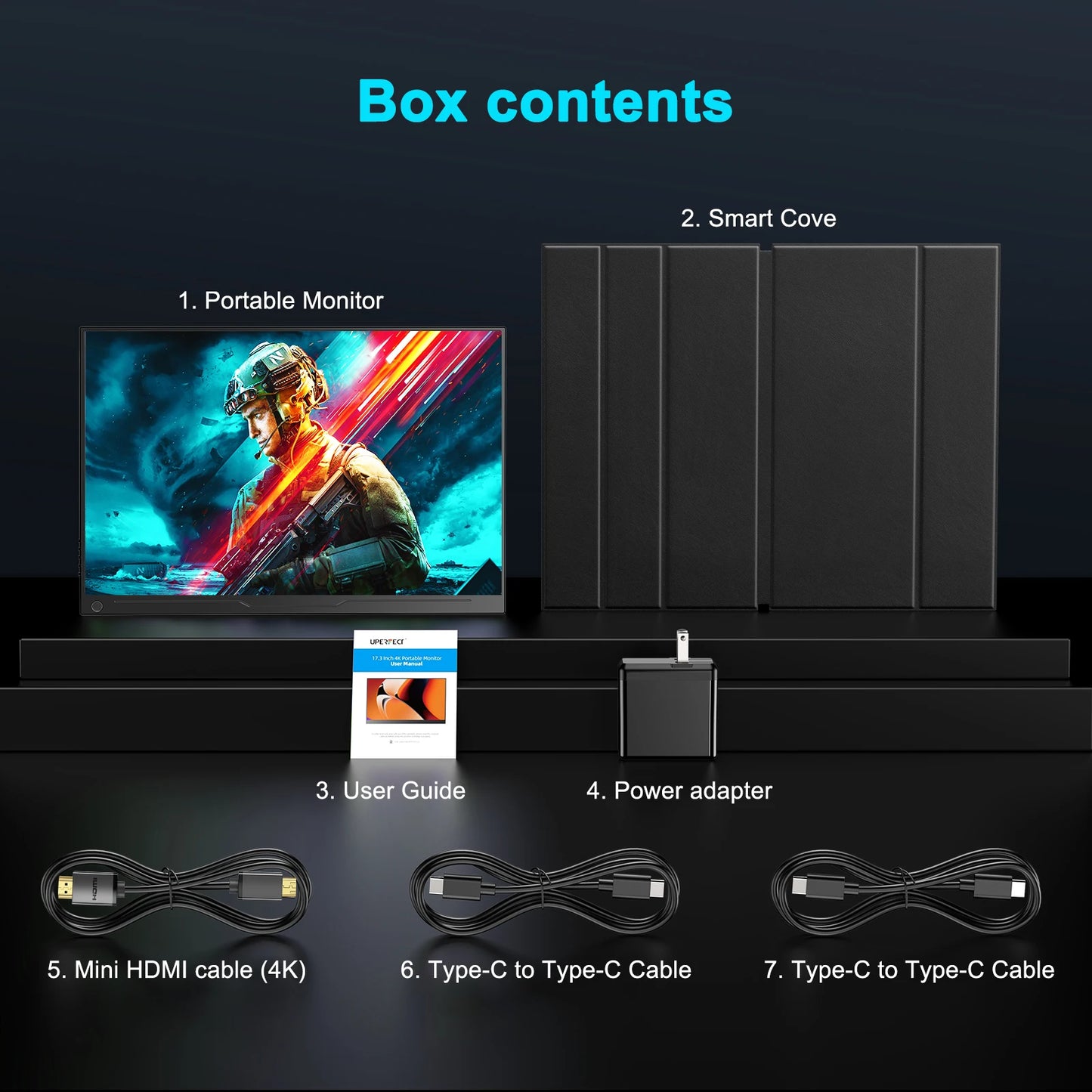 UPERFECT 17.3 Inch 2K 144Hz Portable Monitor