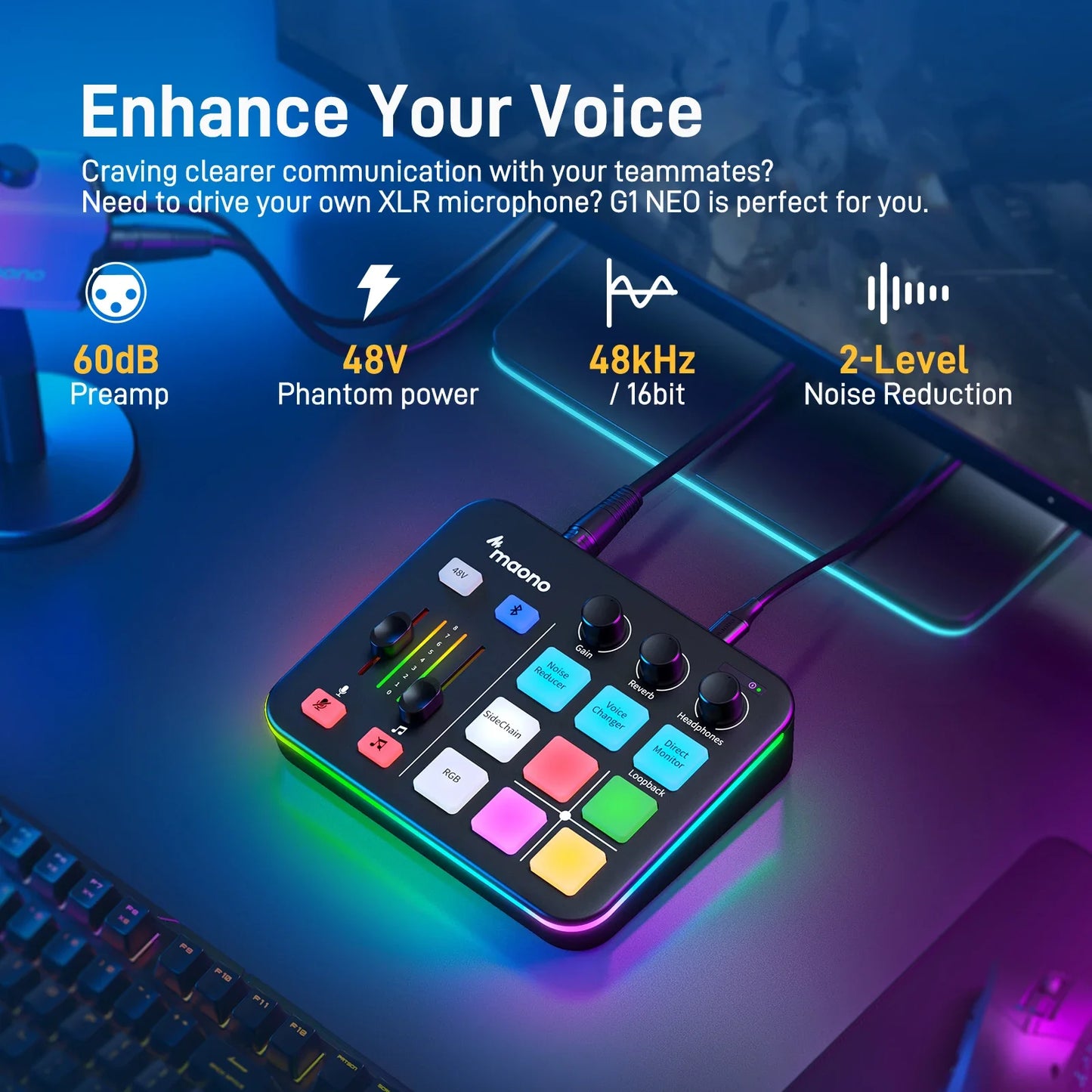 MAONO G1 NEO interfaz Audio Mixer