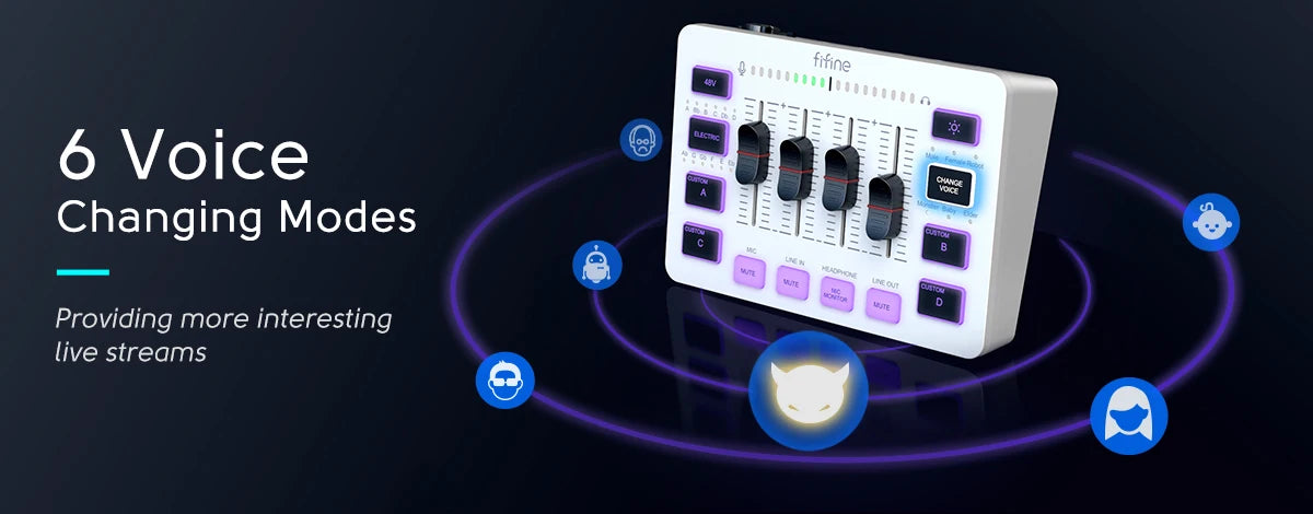 FIFINE Gaming USB Mixer