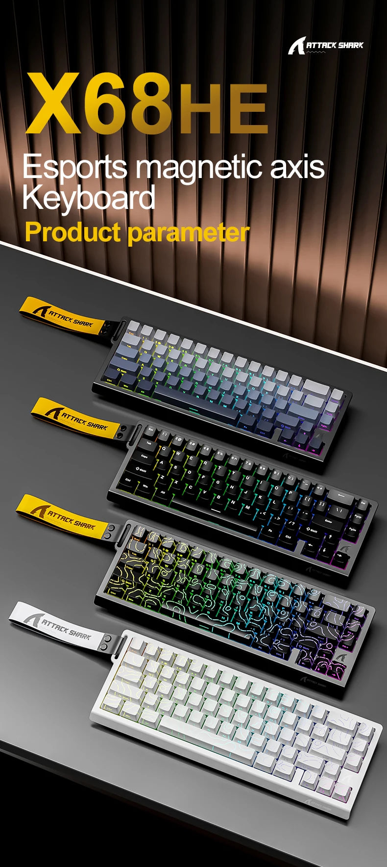 ATTACK SHARK and FREEWOLF Magnetic Keyboard