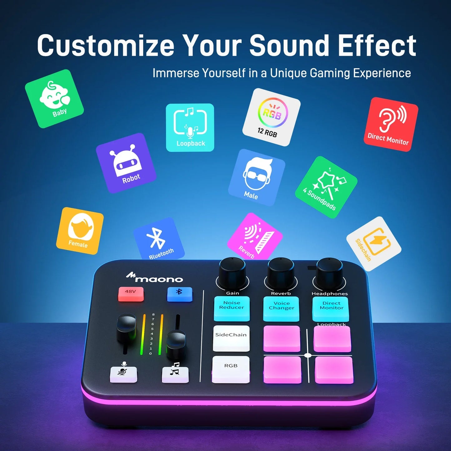 MAONO G1 NEO interfaz Audio Mixer