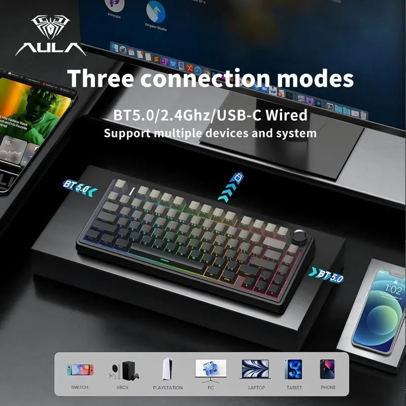 AULA F75 Wireless Mechanical Keyboard