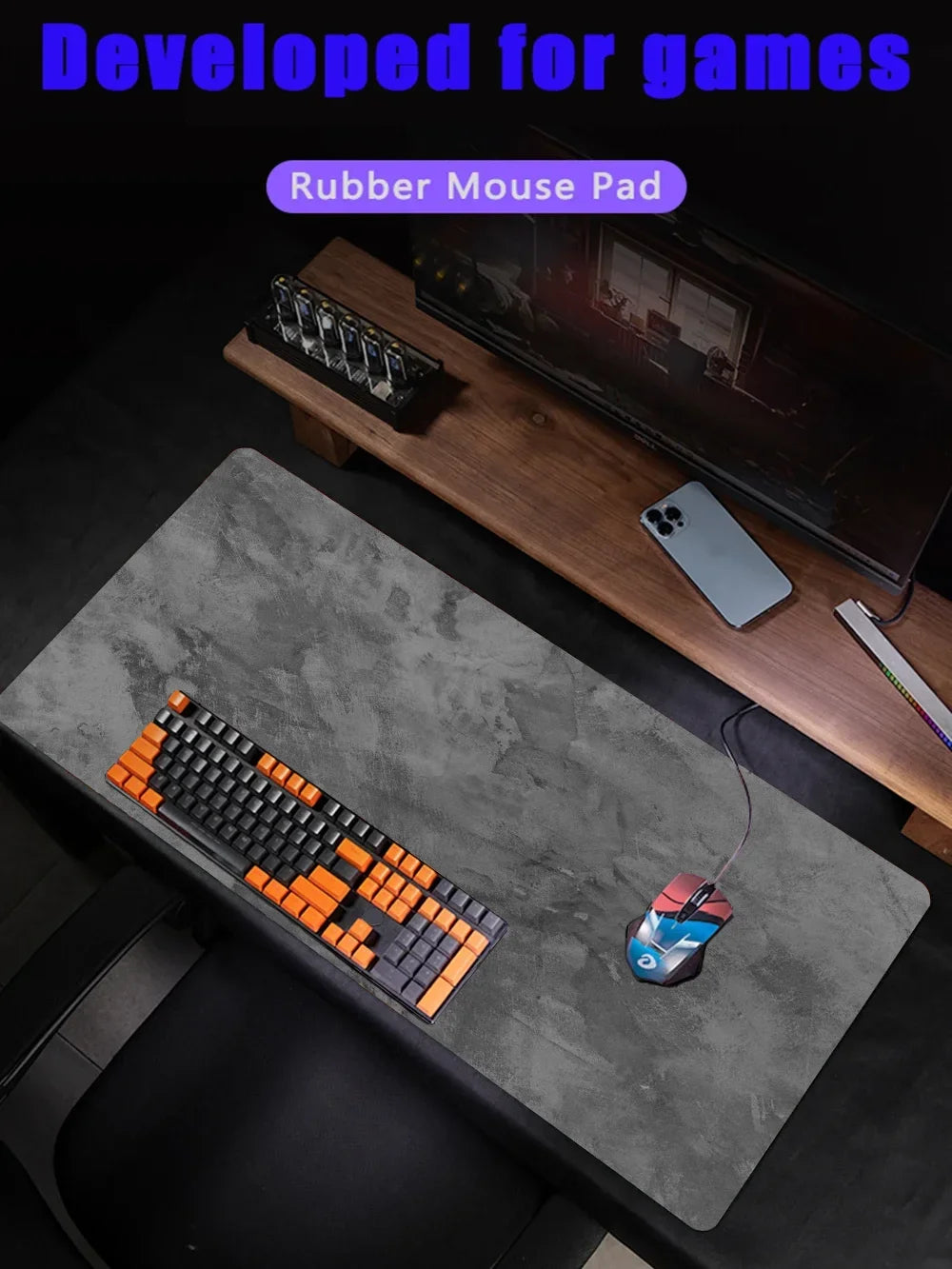 Gray mouse pad