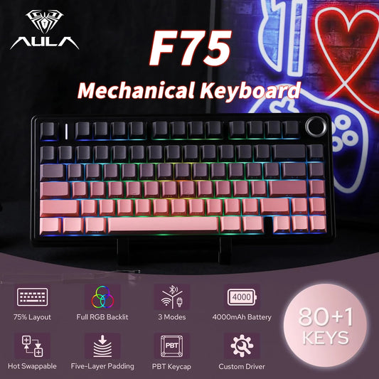 AULA F75 Wireless Mechanical Keyboard