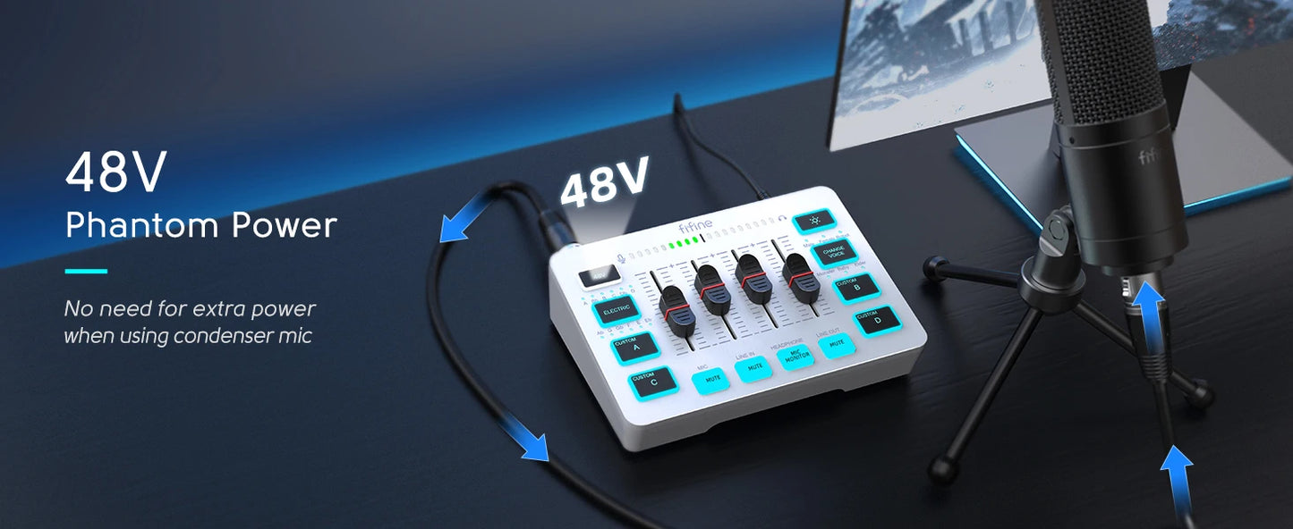 FIFINE Gaming USB Mixer